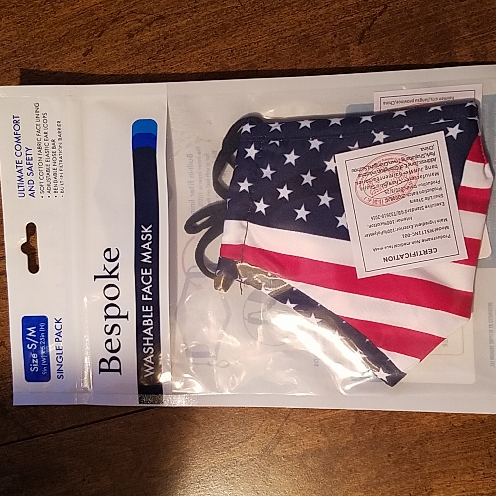 🆕️ Bespoke Washable face mask "Flag" S/M